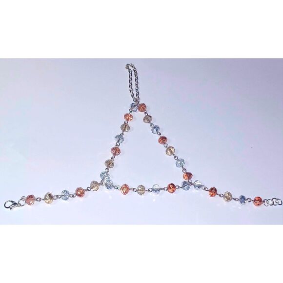 Fired polish Crystal Hand flower! Or some call them slave bracelet ! - Picture 1 of 1